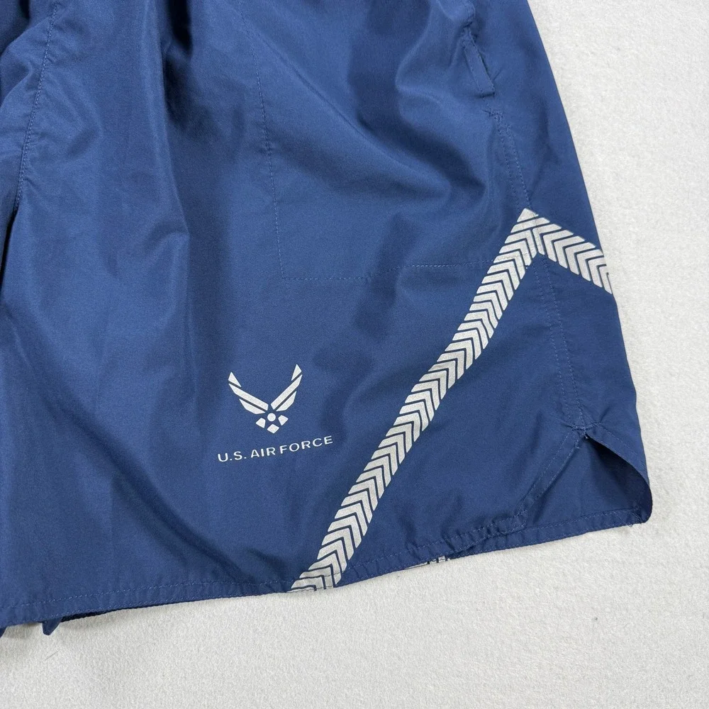 U.S. Air Force PT Shorts Men Large Blue Reflective IPTU Athletic Training Trunks